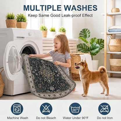 Washable Pee Pads for Dogs,Great Urine Absorbent Reusable Puppy Training Pads,Waterproof,Leak-Proof & Non-Slip Potty Pads for Whelping,Crate,Playpen,Bed.(Black Floral,36"x36")