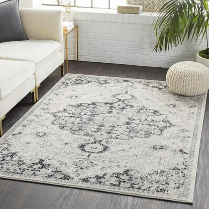 Livabliss Odelia Vintage Bohemian Area Rug,7'10" x 10'3",Black