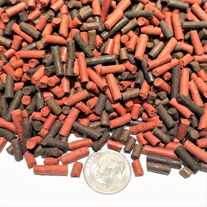 Aquatic Foods Inc. California Blackworm & Beef Heart Mix Sinking 1/8" x 1/8" to 7/16" Bits & Sticks, for Discus, Cichlids, Carnivores, Shrimp, Snails, All Tropical Fish...1/4-lb