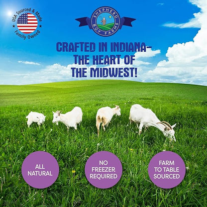 Shepherd Boy Farms Freeze Dried Raw Goats Milk with Probiotics for Dogs & Cats (Classic), High Protein Digestible Goat Milk for Sensitive Stomachs, Food Topper, Dog Camping Essentials - Makes 16 FL OZ