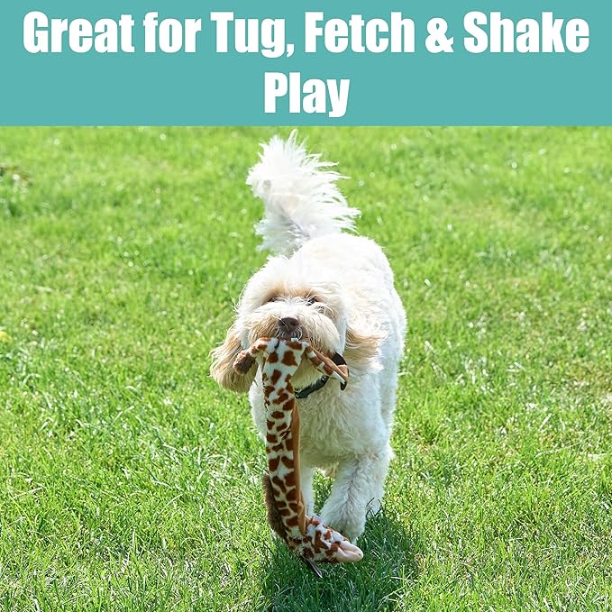 SPOT Skinneeez Giraffe 20 Inch Stuffing-Free Plush Squeaky Dog Toy – Long Interactive Chew Toy for Medium and Large Dogs – Mess-Free Play for Light & Moderate Chewers