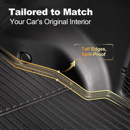 Trunk Cargo Liner Mat Tray fit for Mazda CX-5 2017-2025 2026 All Weather Rear Trunk Carpet Interior CX5 Accessories Waterproof Custom Fit Odorless TPE (Black)
