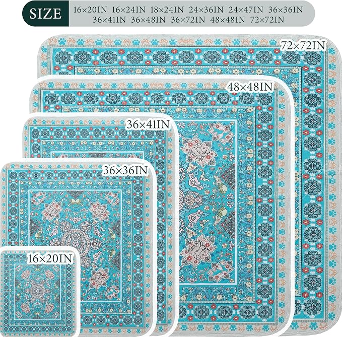 Homimp Washable Pee Pads for Dogs, 6 Pack Reusable Puppy Pads Waterproof, Absorbent and Leakproof Dog Pee Pads, Non Slip Puppy Training Pads, Pet Mat for Floor,Crate,Couch,Whelping,Blue, 16"x24"