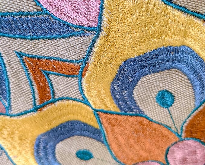 Modern Round Floor Cushion Cover Flower Room Décor Boho Furniture Round Floor Pillow Pouf Footstool Boho Chic Siting Area Stool Cushion Case Luxury Kids Room Décor Cotton 24x8 Unstuffed