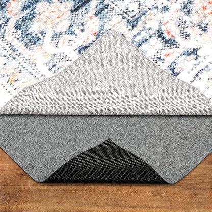 TREETONE Basics 8' x 10' Non Slip Rug Pad Gripper, 1/8" Thick Dual Surface Felt + Rubber Gripper - Cushioning Felt for Premium Comfort, Safe for All Floors and Finishes Including Hardwoods