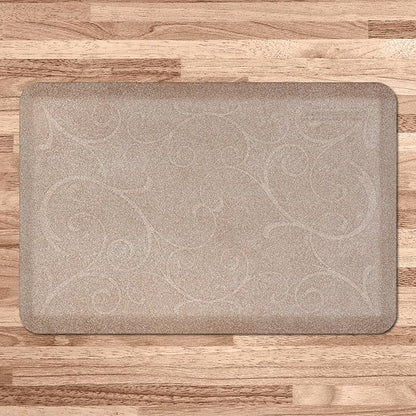 WellnessMats Bella Collection Anti-Fatigue Floor Mat, Polyurethane – Ergonomic Support Pad for Home, Kitchen, Garage, Office Standing Desk – Water Resistant - Made in USA