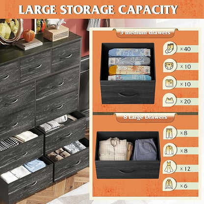 WLIVE Tall Dresser for Bedroom, Fabric Dressers Storage Tower, Dresser & Chest