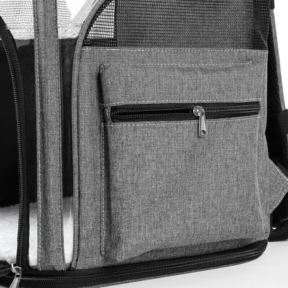 Cat Carriers Dog Carrier Pet for Small Medium Cats Dogs Puppies up to 25 Lbs, TSA Airline Approved Soft Sided, Collapsible Travel Puppy - Black Grey (M: 13" LX11.4 WX17.3 H, Black)
