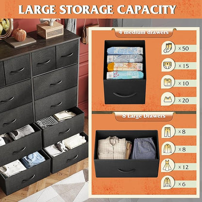 WLIVE Tall Dresser for Bedroom