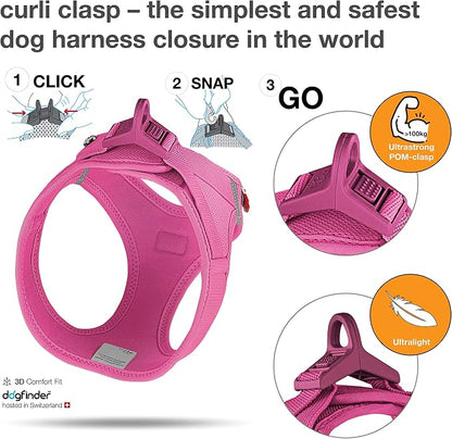 Vest Harness curli Clasp Air-Mesh Fuchsia L