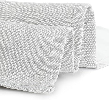 Gee Di Moda Rectangle Tablecloth - 70 x 120 Inch White Table Cloth for 6 or 8 Foot Rectangle Tables - Heavy Duty Washable Fabric - for Holiday Party, Dinner, Weddings, Baby Shower & Events