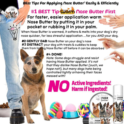 The Blissful Dog Australian Cattle Dog Unscented Nose Butter - Dog Nose Butter, 0.50 Ounce