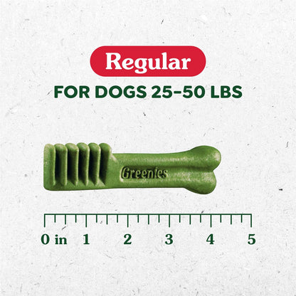 Greenies Regular Dental Dog Treats, 3-Flavor Variety Pack, (3) 12 oz. Pouches, 36 Total Treats