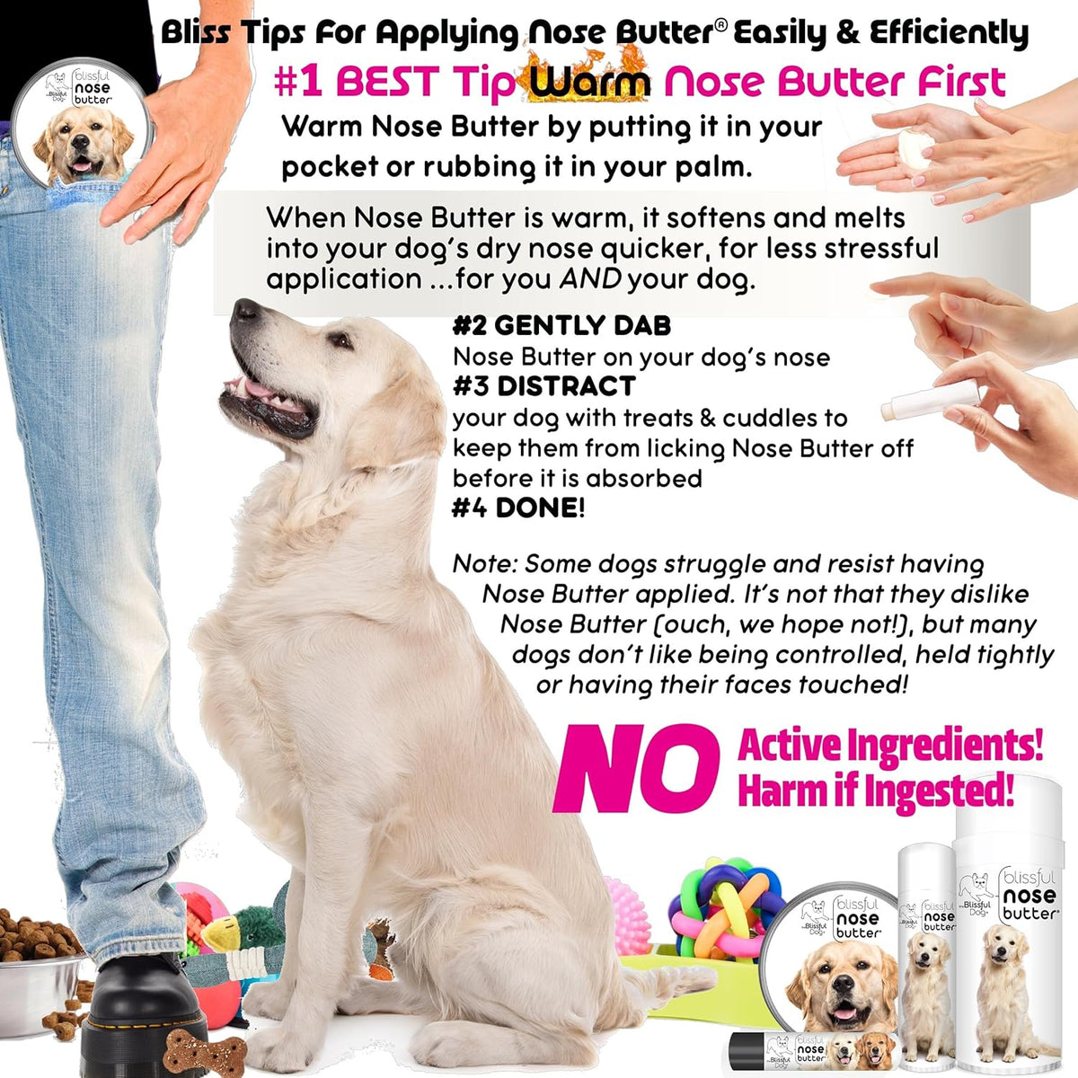 The Blissful Dog Golden Retreiver Unscented Nose Butter