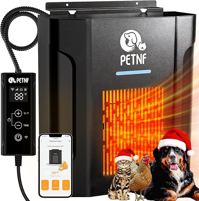 Dog House Heater – 45℉ to 113℉ Thermostat Controlled Pet House Heater