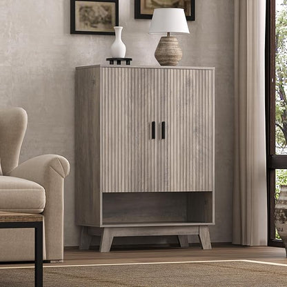 4-Tier Fluted Shoe Cabinet