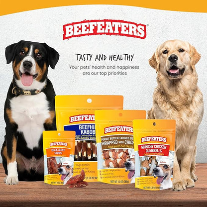 Beefeaters Beefhide Kabobs – Dog Treat. Triple Flavor with Real Chicken, Liver & Sweet Potato, Long-Lasting Chew, Supports Dental Health, Ideal for Training