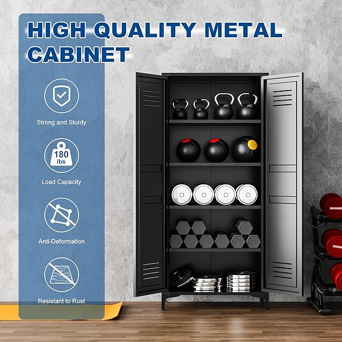 Metal Storage Cabinet-61” Tall Steel File Cabinets