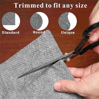 Non-Slip Area Rug Pad 8'x10', 1/3" Thick Dual Surface-Felt+Rubber. Premium Carpet Mat - Safe for All Floors and Finishes, Adds Comfort and Protection, Extra Strong Grip - Many Custom Sizes.