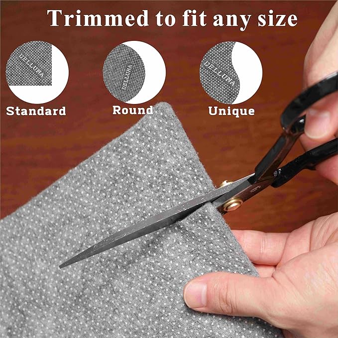 Non-Slip Area Rug Pad 5'x7', 1/3" Thick Dual Surface-Felt+Rubber. Premium Carpet Mat - Safe for All Floors and Finishes, Adds Comfort and Protection, Extra Strong Grip - Many Custom Sizes.