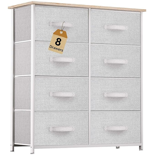 DWVO Fabric Dresser for Bedroom, Tall Dresser