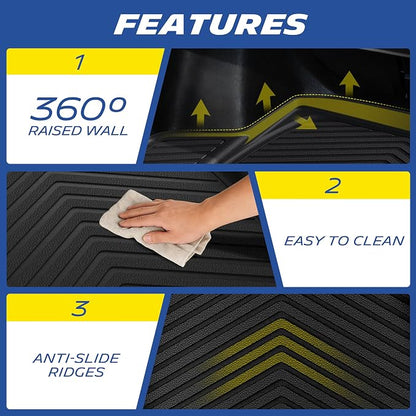 Michelin Vehicle Mats, Premier Series All-Weather TPE Custom Fit Liner for Toyota RAV4 Gas&Hybrid 2019-2025 Trunk Mat A(1 Piece)