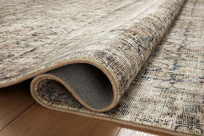 Loloi Amber Lewis Morgan Collection MOG-02 Navy/Sand 8'-3" x 11'-3" 38" Thick Area Rug feat. CloudPile, Neutral, Room Décor, Vintage Inspired, Livingroom, Bedroom, Dining Area