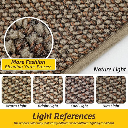 JSEI Dirt Trapper Door Mat 24"x60" Non-Slip Washable Entrance Mat, Dog Doormats, Absorbent & Fade-Resistant Floor Mats, Low Profile Welcome Mats for Entryway, Front Door, and Inside Entrance, Taupe