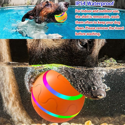 Shaky Ball Toy for Dogs, Large Pet Bounce, Jumping Ball Dog Toy, Automatic Activation Sports Rolling, 2025 New Big Pet Moving Balls (Yellow, Remote Control)