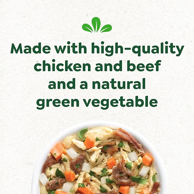 Greenies Smart Topper High Protein Wet Mix-in for Dogs, Chicken, Beef, Sweet Potatoes, Potatoes & Spinach Recipe in Vitabroth Broth- Bone Broth + Vitamins E & B1, 10 Count