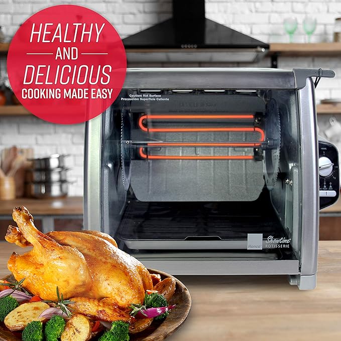 Ronco Modern Rotisserie Oven, Large Capacity Countertop Oven, Easy-to-Use