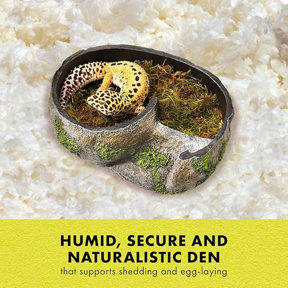 Zilla Rock Lair, Naturalistic Hide, Supports Shedding and Egg-Laying, Retains Humidity, Ideal for Snakes and Lizard, Medium