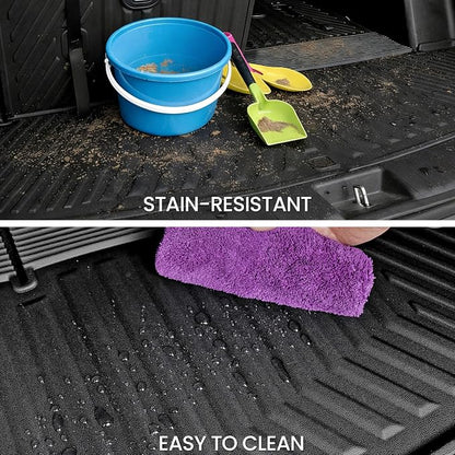 Cargo Mat with Backrest Mats 2-in-1 for 2021-2024 2025 2026 Kia Sorento 6/7 Seats Car Mat Accessories, All Weather TPE Interior Trunk Cargo Liner(Cargo Mat with Backrest Mats)