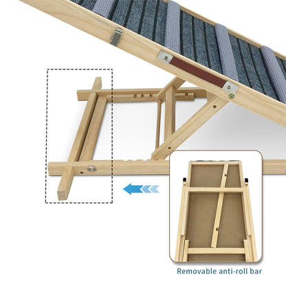 2026 Upgraded Dog Ramp for Couch, Small Dog Ramp for Sofa, 6 Adjustable Height from 14'' to 25", Portable Stable Pet Steps with Non-Slip Pad, Pet Ramps Use for Sofa Couch Stairs