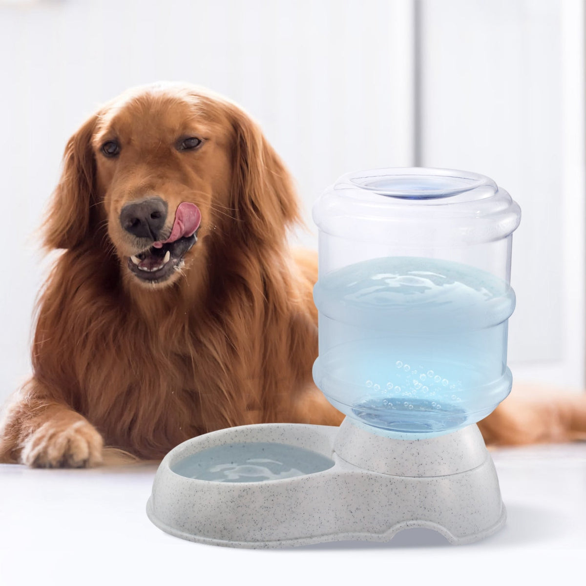 3.5L 1Gal Pet Water Dispenser Self-Dispensing Gravity Pets Water Feeder Automatic Pet Waterer Cat Dog