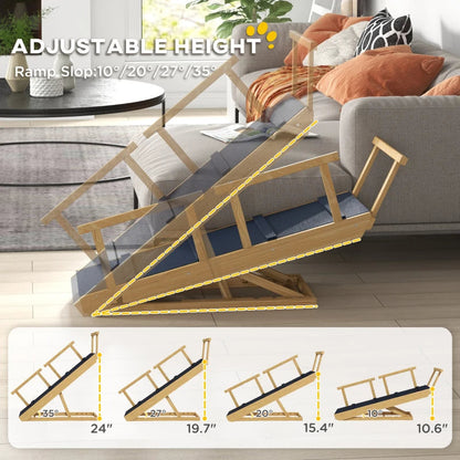 Dog Ramp With Removable Guardrails