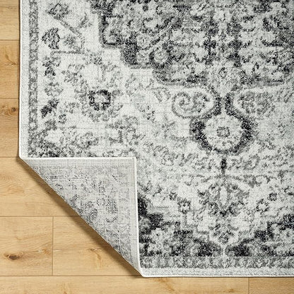 Livabliss Odelia Vintage Bohemian Area Rug,7'10" x 10'3",Black