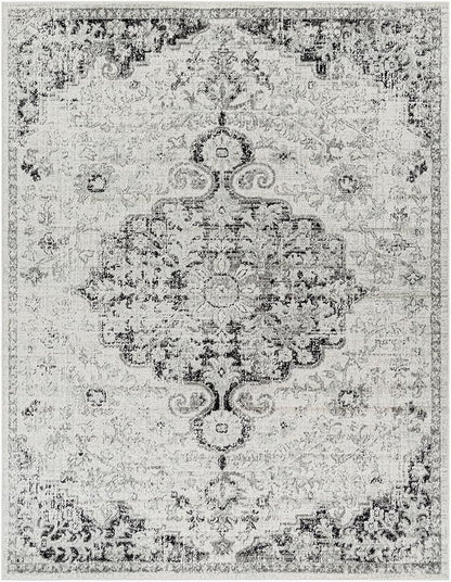 Livabliss Odelia Vintage Bohemian Area Rug,7'10" x 10'3",Black