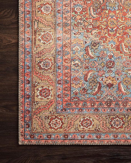 Loloi Loren Collection LQ-06 Red/Multi 7'-6" x 9'-6" Area Rug