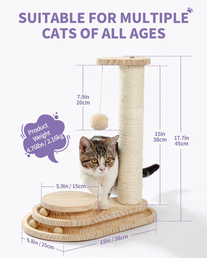 Indoor Cat Soft Scratching Board And Interactive Ball Track Toy Cat Rest And Grooming Supplies
