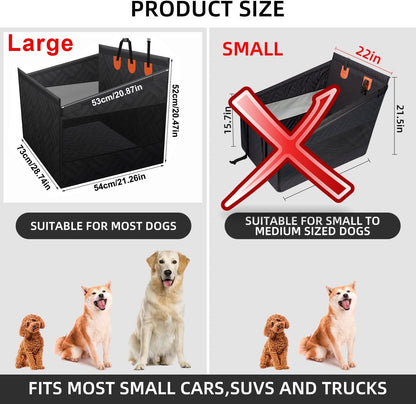 Hard Bottom Dog Cat Car Seat For Large&Medium Pet Booster Back Seat Extender