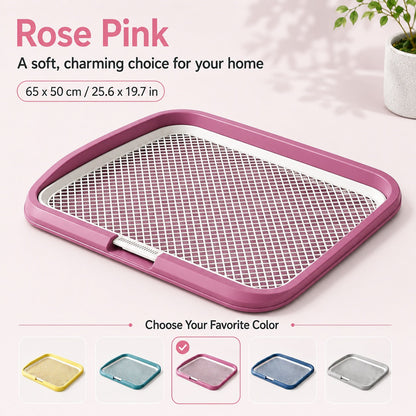 Dog Potty Tray With Removable Grating, Leak-Proof Indoor Dog Toilet For Puppy Training