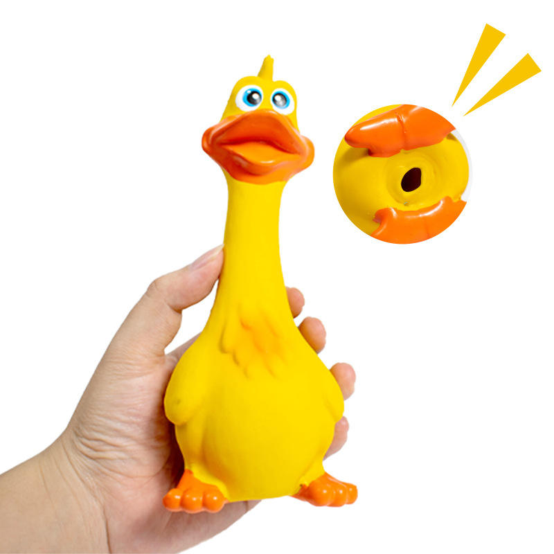 3pcs  Latex Screaming Chicken Toys Eco Friendly TPR Pet Squeaky Dog Interactive Play Chew Toys