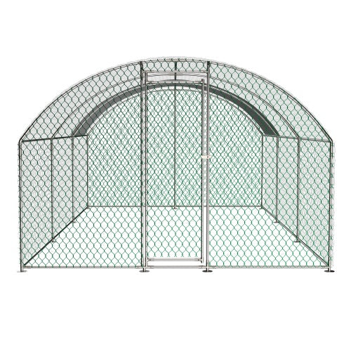 Large Chicken Coop Metal Chicken Track With Waterproof And UV Cover, Dome Shape Walk-In Fence Chicken Coop For Outdoor And Yard Farm Use