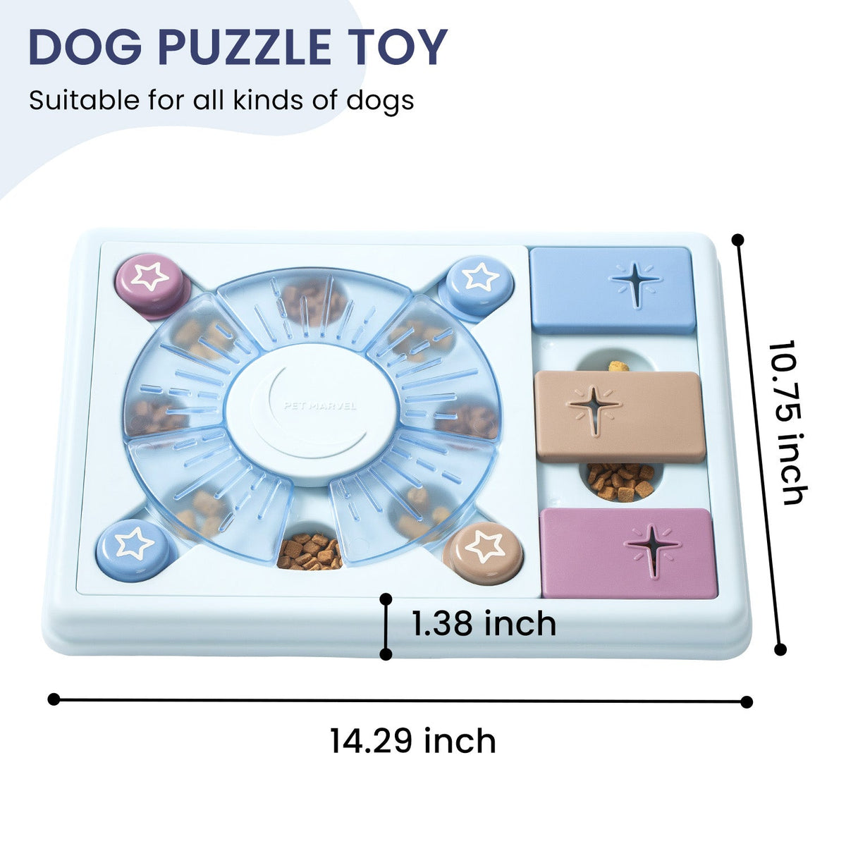 PETMARVEL Interactive Puzzle Game Dog Toy, Level 1-3