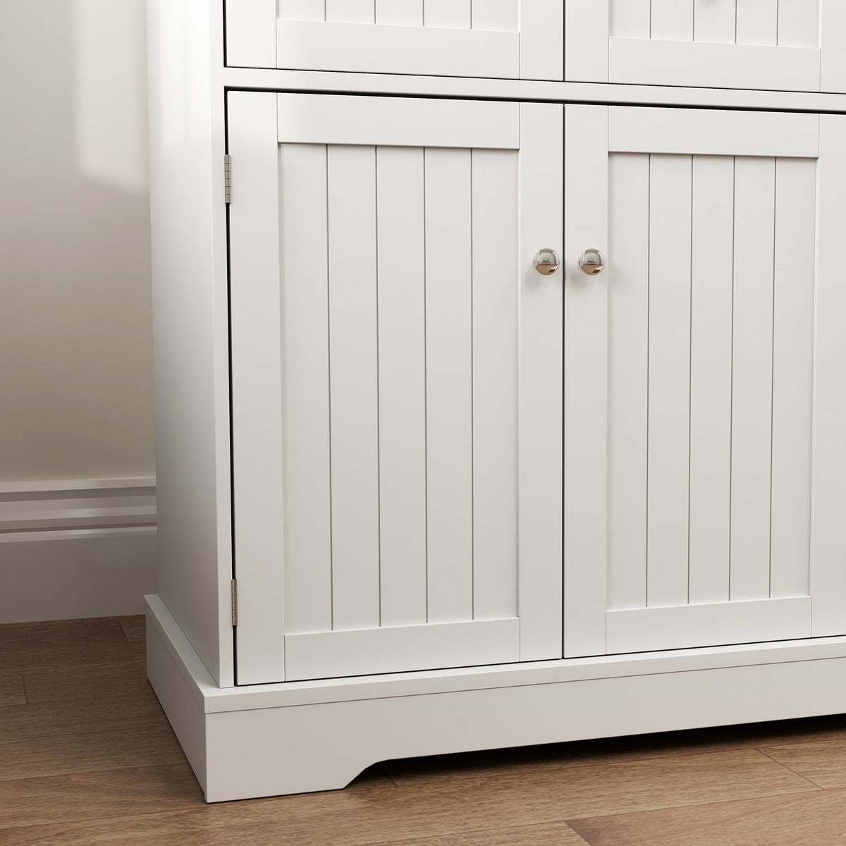 Cat Litter Box Enclosure with Drawers, Storage, Anti-tip Kit, 39" x 18" x 31.5", White