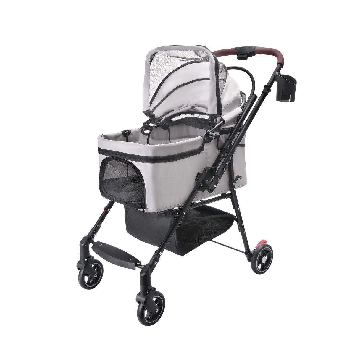 Foldable Pet Stroller For Small Dogs & Cats
