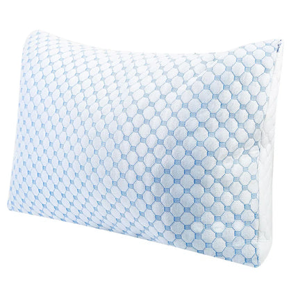 Cooling Memory Foam Pillow Ventilated Soft Bed Pillow With Cooling Gel Infused Memory Foam Heat Reducing Cooling Fiber Breathable Machine Washable