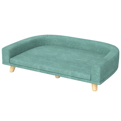 Dog Sofa Couch Bed with Washable Cushion for Large Dogs, Cats, Green