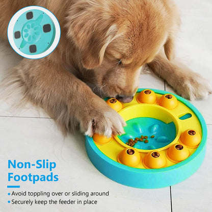 1Pc Dog Puzzle Food Feeder Slow Feeding Bowl Interactive Toy Dog Treat Dispensing Toy For IQ Training Mental Enrichment For Small Medium Large Dog Cat